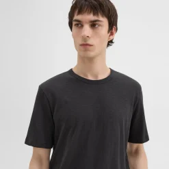 Theory Essential Tee In Cosmos Slub Cotton-Men T-shirts + Polos