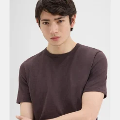 Theory Essential Tee In Cosmos Slub Cotton-Men T-shirts + Polos
