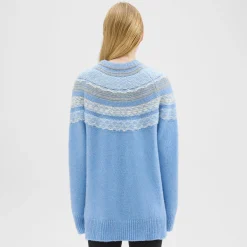 Theory Fair Isle Sweater In Wool-Blend-Women Sweaters + Cardigans