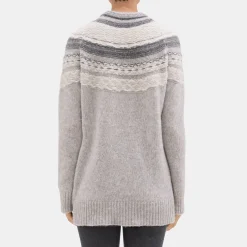 Theory Fair Isle Sweater In Wool-Blend-Women Sweaters + Cardigans