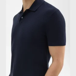 Theory Goris Pique Polo Shirt In Light Bilen-Men T-shirts + Polos|Sweaters + Cardigans