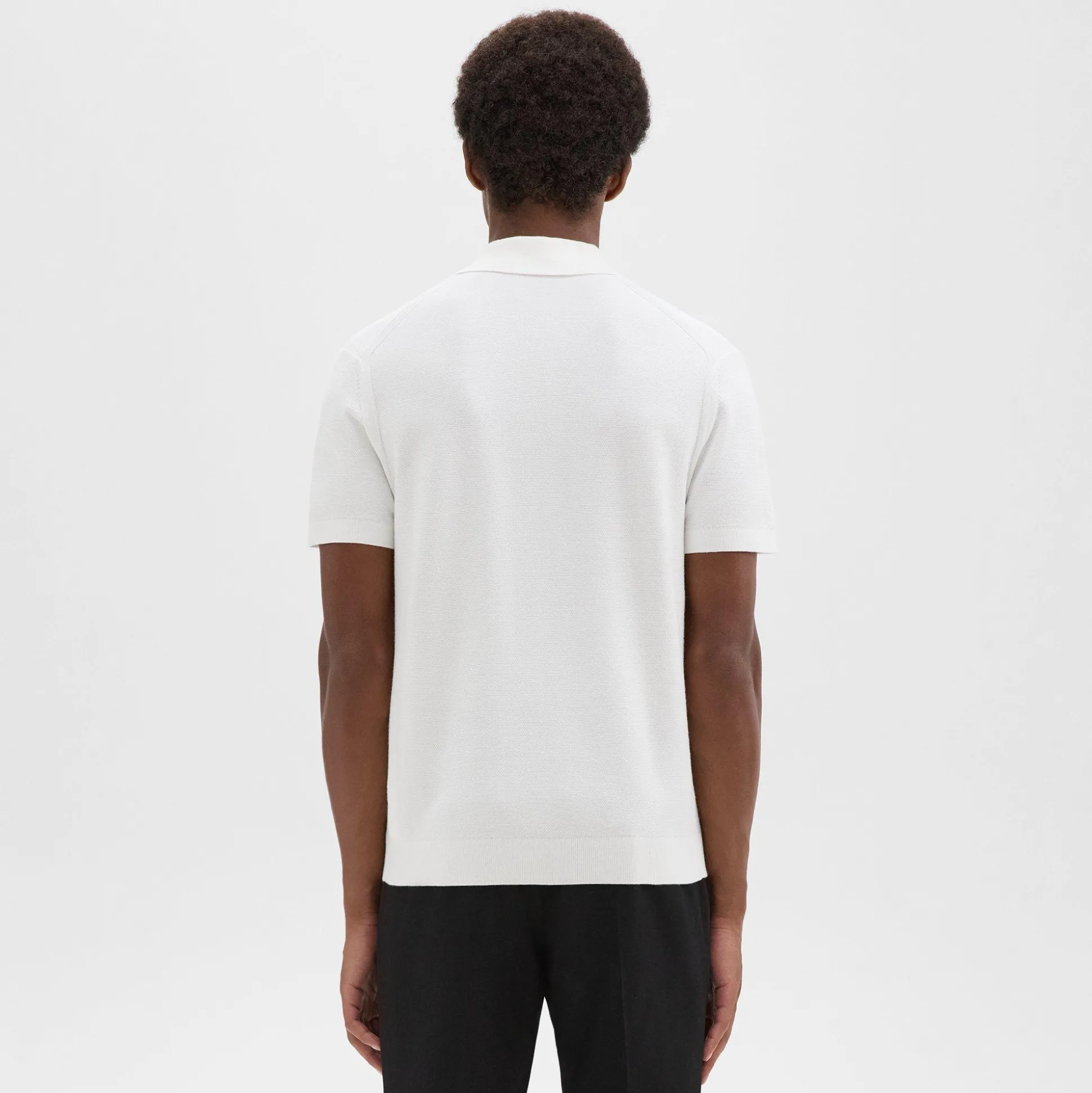 Theory Goris Pique Polo Shirt In Light Bilen-Men T-shirts + Polos|Sweaters + Cardigans
