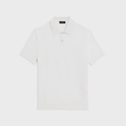 Theory Goris Pique Polo Shirt In Light Bilen-Men T-shirts + Polos|Sweaters + Cardigans
