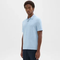 Theory Goris Polo Shirt In Light Bilen-Men T-shirts + Polos|Sweaters + Cardigans