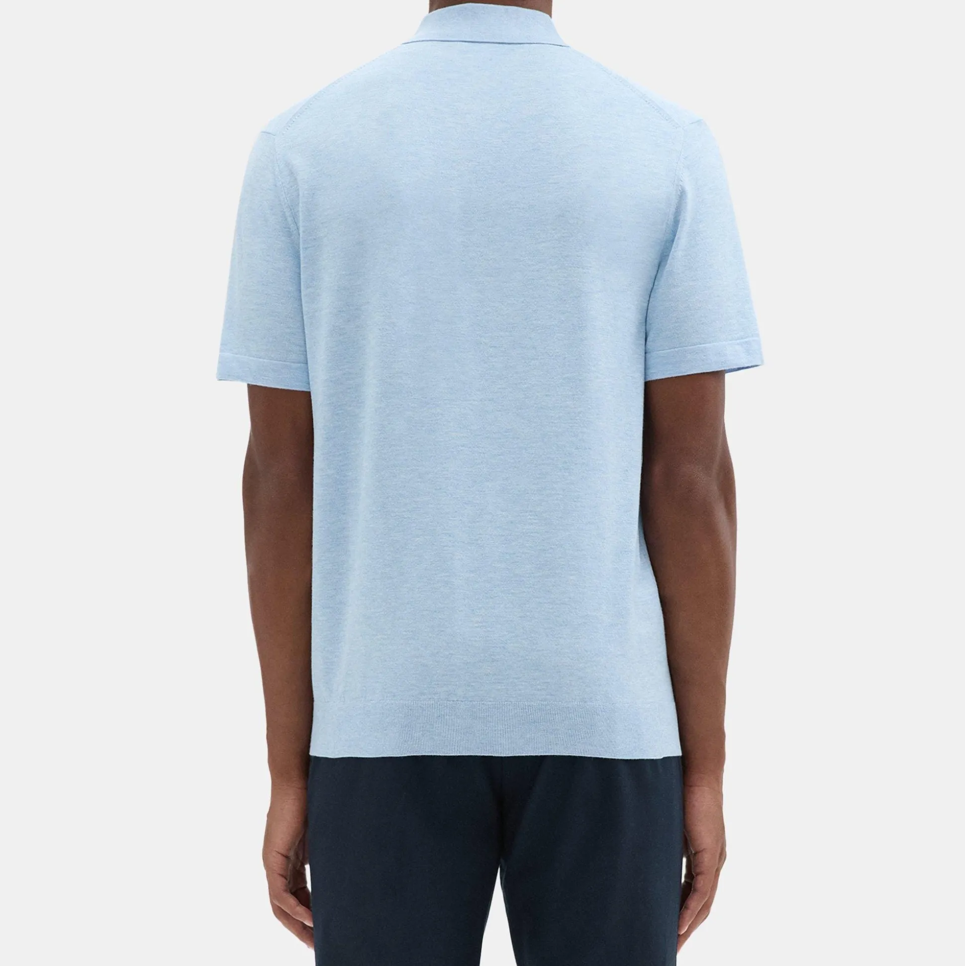 Theory Goris Polo Shirt In Light Bilen-Men T-shirts + Polos|Sweaters + Cardigans