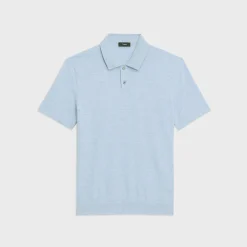 Theory Goris Polo Shirt In Light Bilen-Men T-shirts + Polos|Sweaters + Cardigans