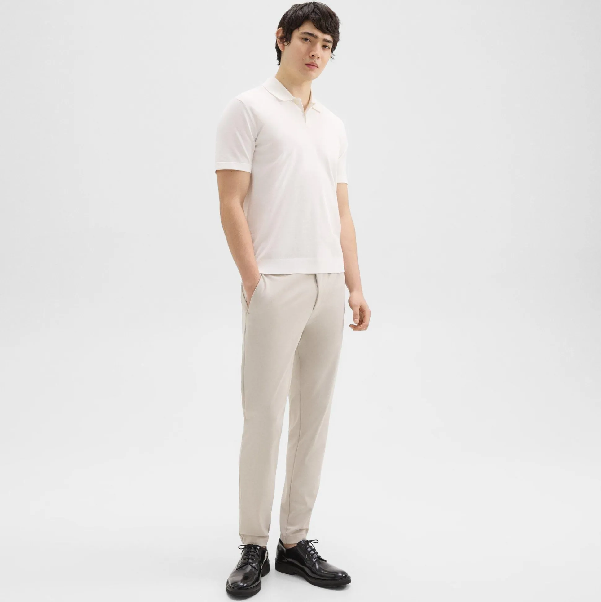 Theory Goris Polo Shirt In Light Bilen-Men T-shirts + Polos|Sweaters + Cardigans