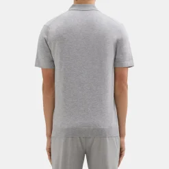 Theory Goris Polo Shirt In Light Bilen-Men T-shirts + Polos|Sweaters + Cardigans