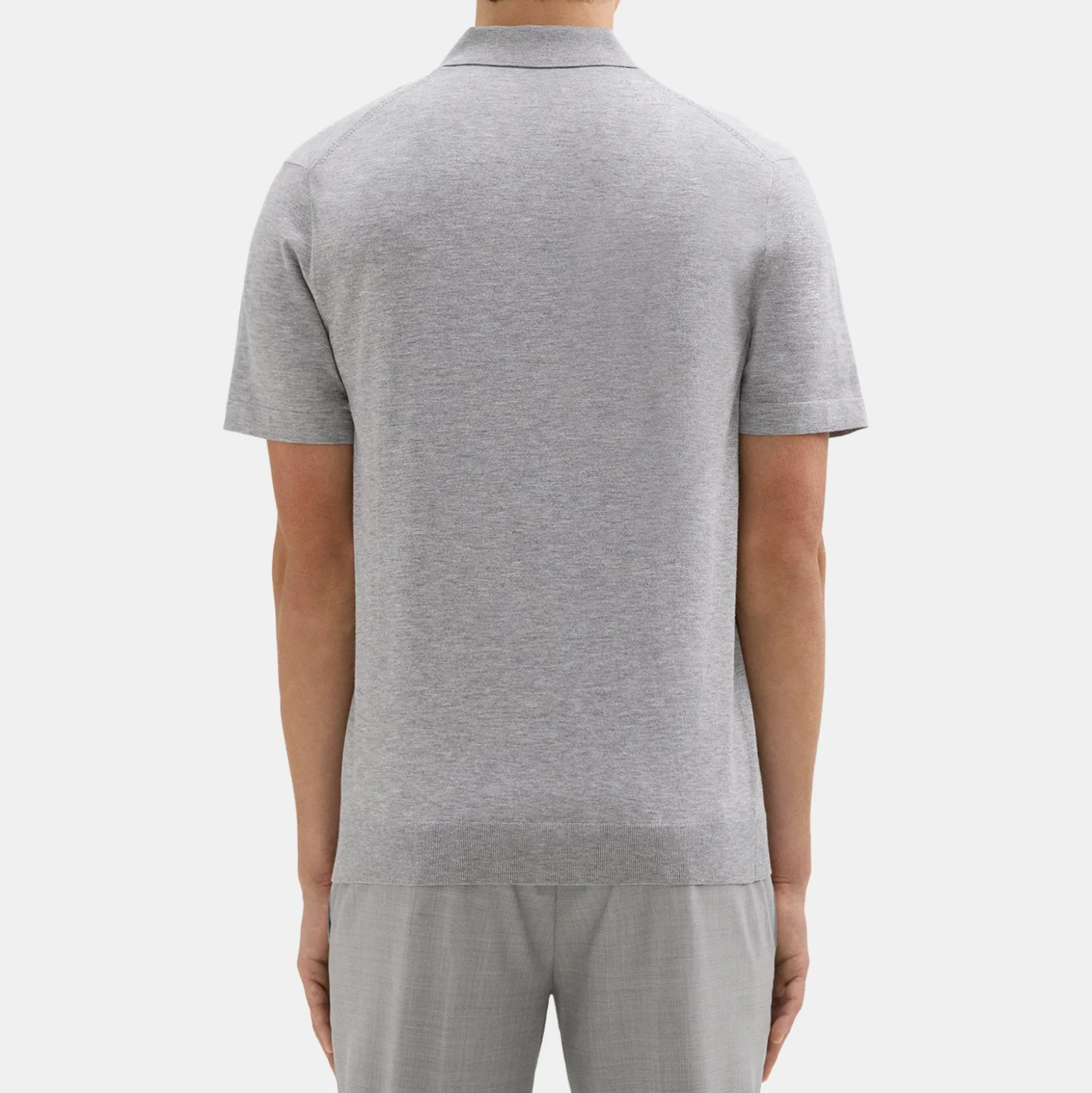 Theory Goris Polo Shirt In Light Bilen-Men T-shirts + Polos|Sweaters + Cardigans