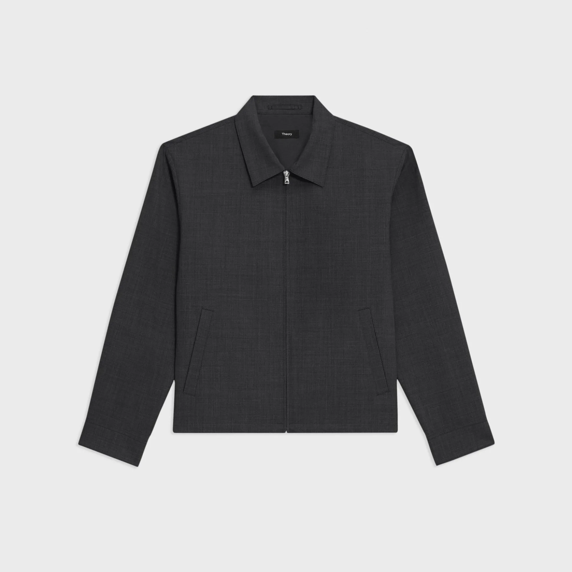 Theory Hazelton Zip Jacket In Stretch Wool-Men Outerwear