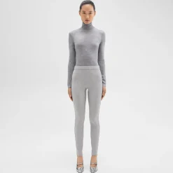 Theory High-Waist Legging In Stretch Flannel-Women Pants