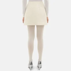 Theory High-Waist Mini Skirt In Double-Face Wool-Cashmere-Women Skirts