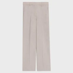 Theory High-Waist Straight-Leg Pant In Good Wool-Women Suits|Pants