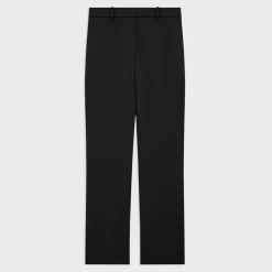 Theory High-Waist Straight-Leg Pant In Good Wool-Women Suits|Pants