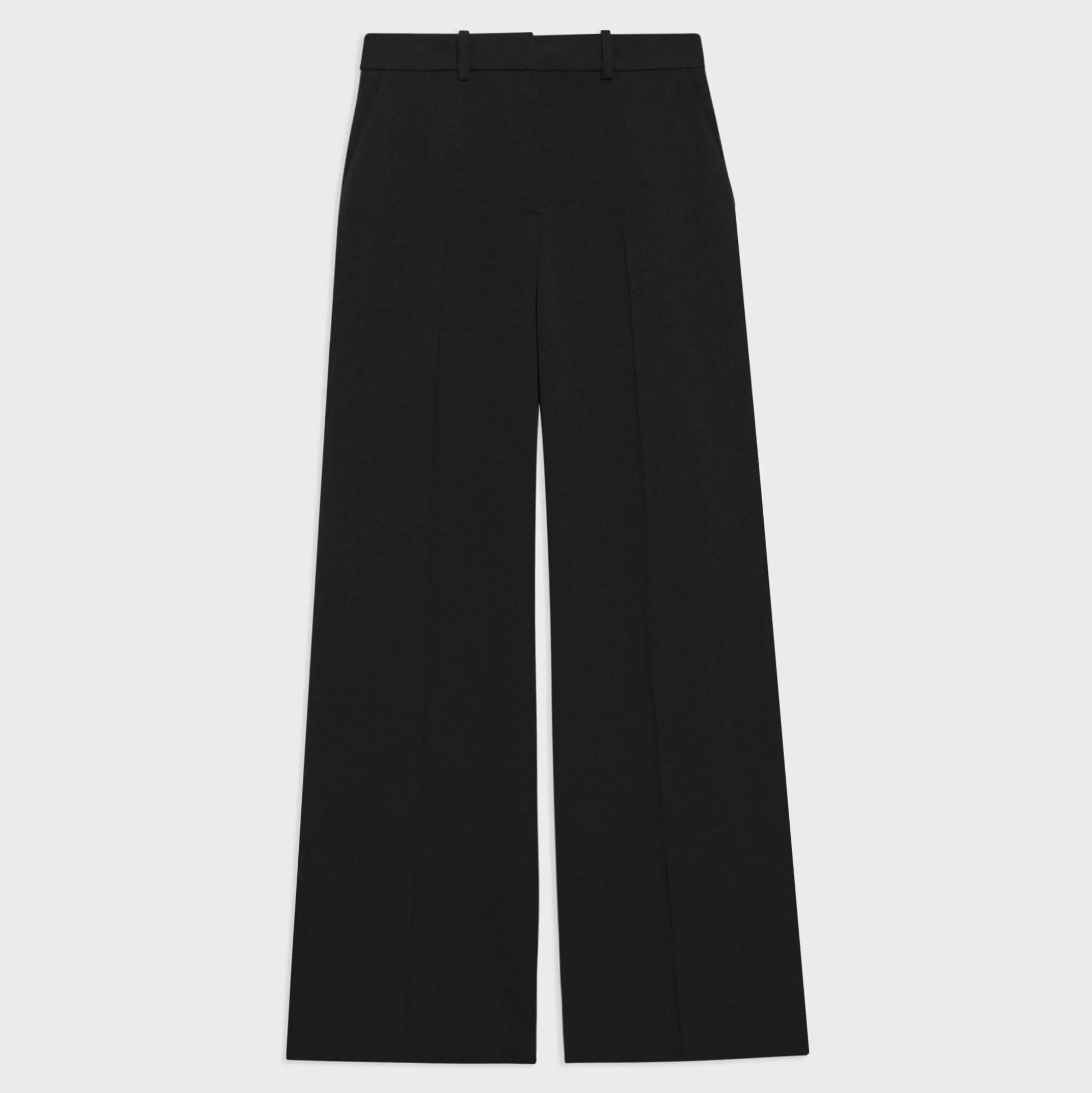 Theory High-Waist Wide-Leg Pant In Admiral Crepe-Women Suits|Pants