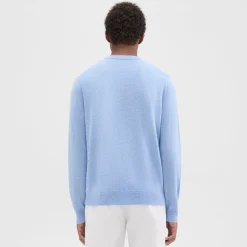Theory Hilles Crewneck Sweater In Cashmere-Men Sweaters + Cardigans