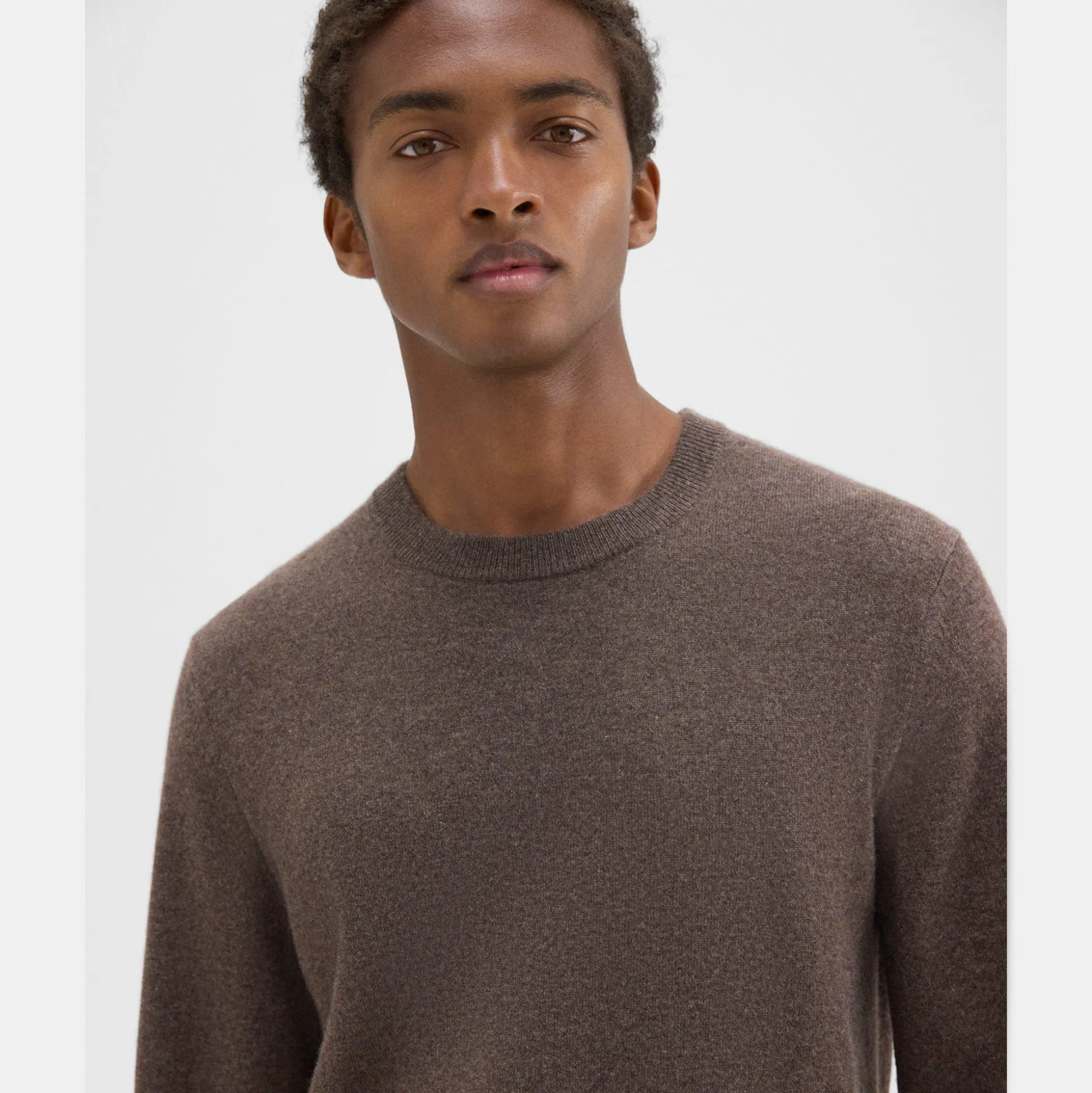 Theory Hilles Crewneck Sweater In Cashmere-Men Sweaters + Cardigans