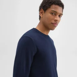 Theory Hilles Crewneck Sweater In Cashmere-Men Sweaters + Cardigans