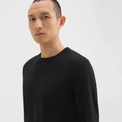 Theory Hilles Crewneck Sweater In Cashmere-Men Sweaters + Cardigans