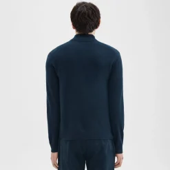 Theory Hilles Quarter-Zip Sweater In Cashmere-Men Sweaters + Cardigans