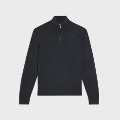 Theory Hilles Quarter-Zip Sweater In Cashmere-Men Sweaters + Cardigans