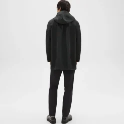 Theory Hooded Raincoat In Poplin-Men Outerwear