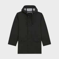 Theory Hooded Raincoat In Poplin-Men Outerwear