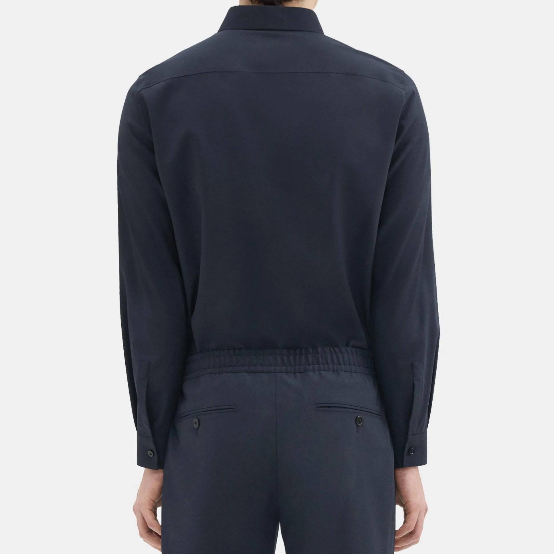 Theory Hugh Shirt In Stretch Wool-Men Shirts
