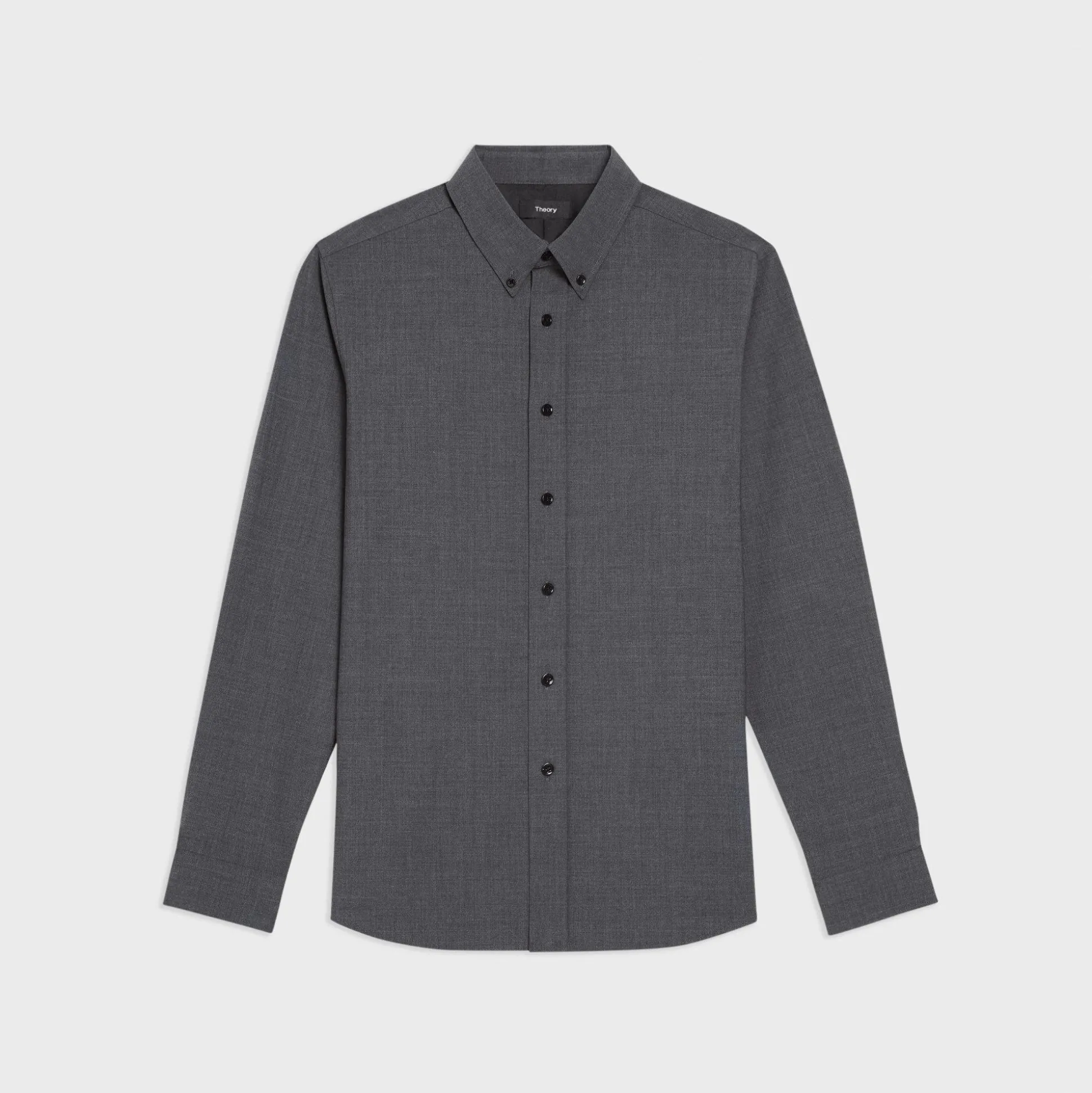 Theory Hugh Shirt In Stretch Wool-Men Shirts