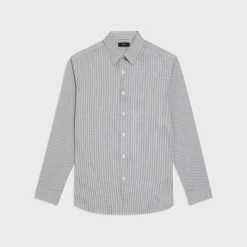 Theory Irving Shirt In Checked Good Cotton-Men Shirts