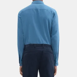 Theory Irving Shirt In Cotton Flannel-Men Shirts