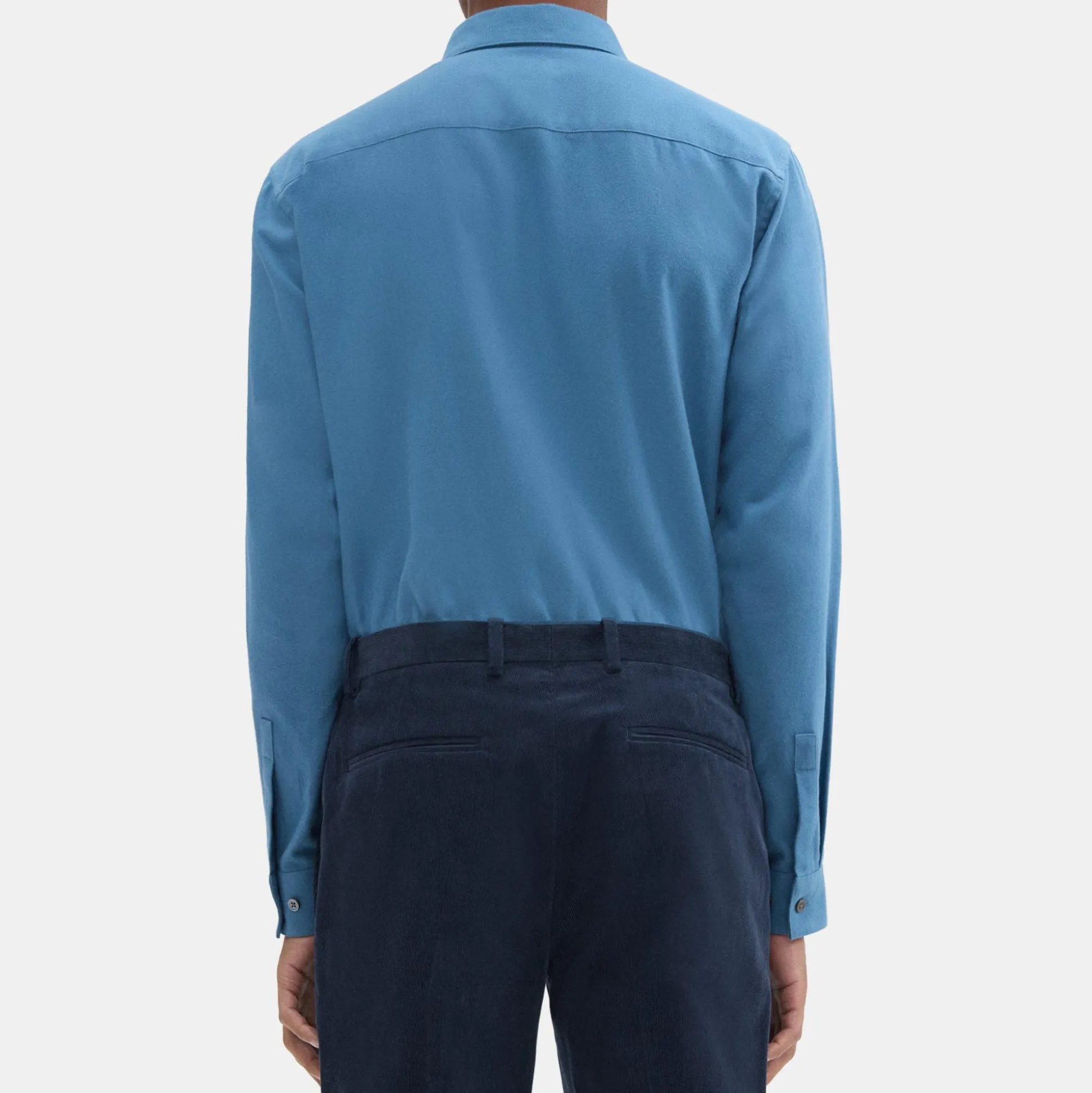Theory Irving Shirt In Cotton Flannel-Men Shirts