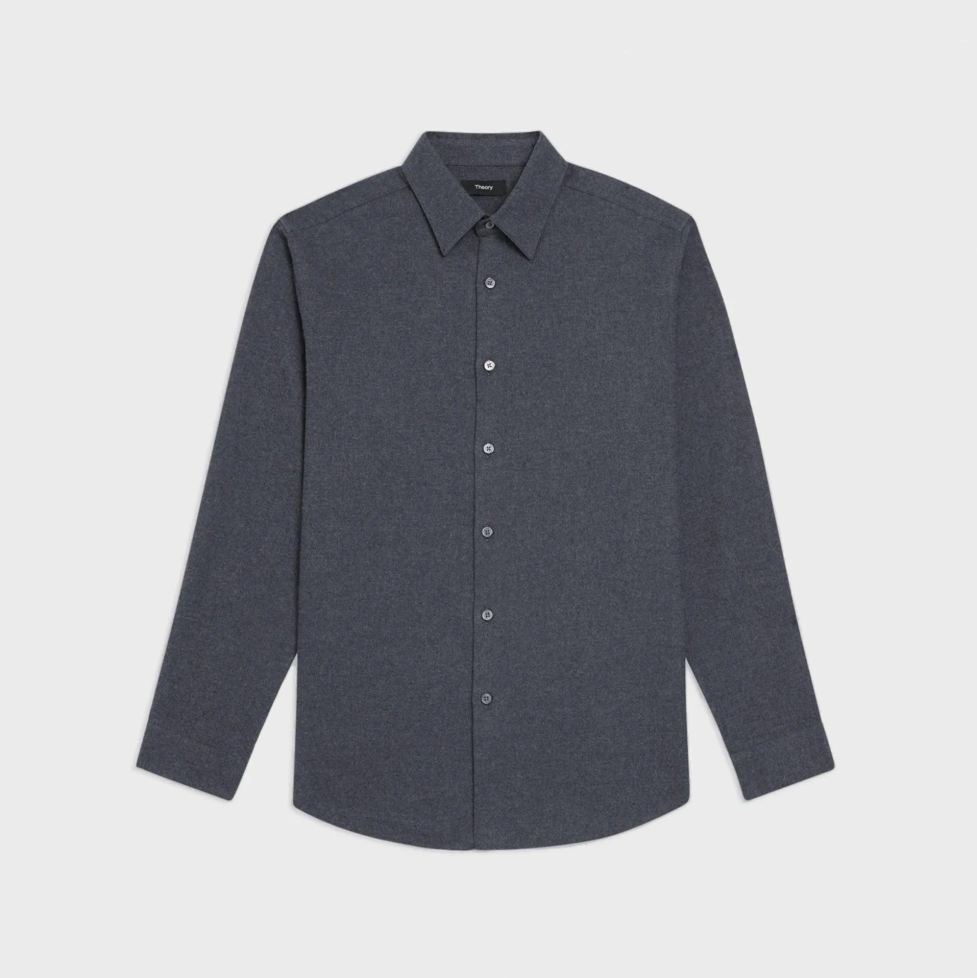 Theory Irving Shirt In Cotton Flannel-Men Shirts