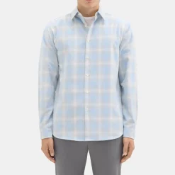 Theory Irving Shirt In Cotton-Blend Flannel-Men Shirts