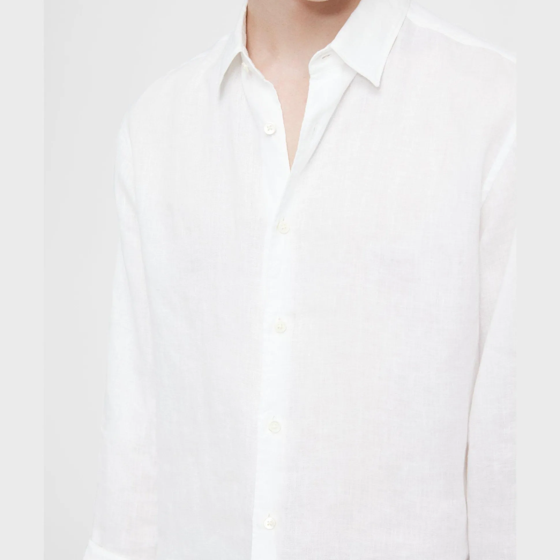 Theory Irving Shirt In Relaxed Linen-Men Shirts