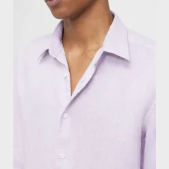 Theory Irving Shirt In Relaxed Linen-Men Shirts