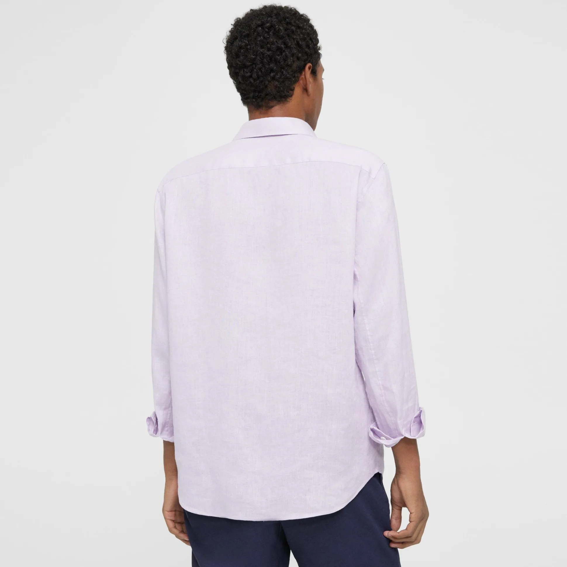 Theory Irving Shirt In Relaxed Linen-Men Shirts