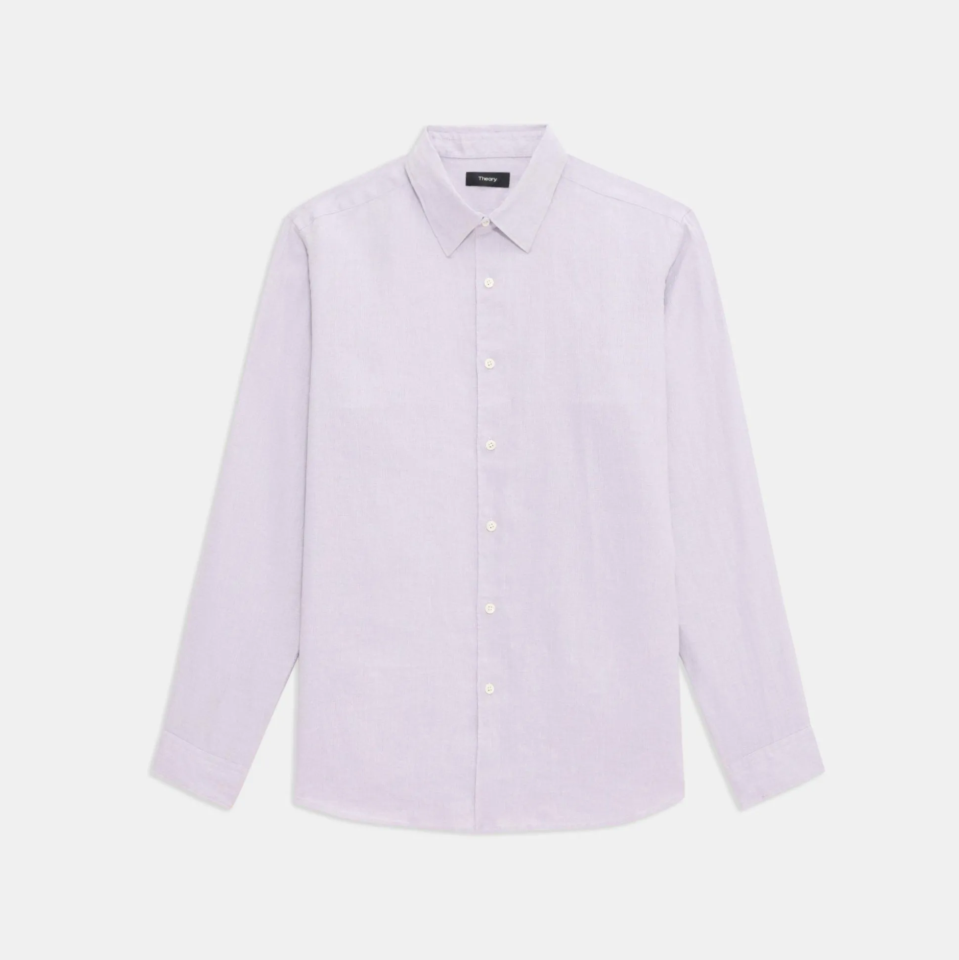Theory Irving Shirt In Relaxed Linen-Men Shirts