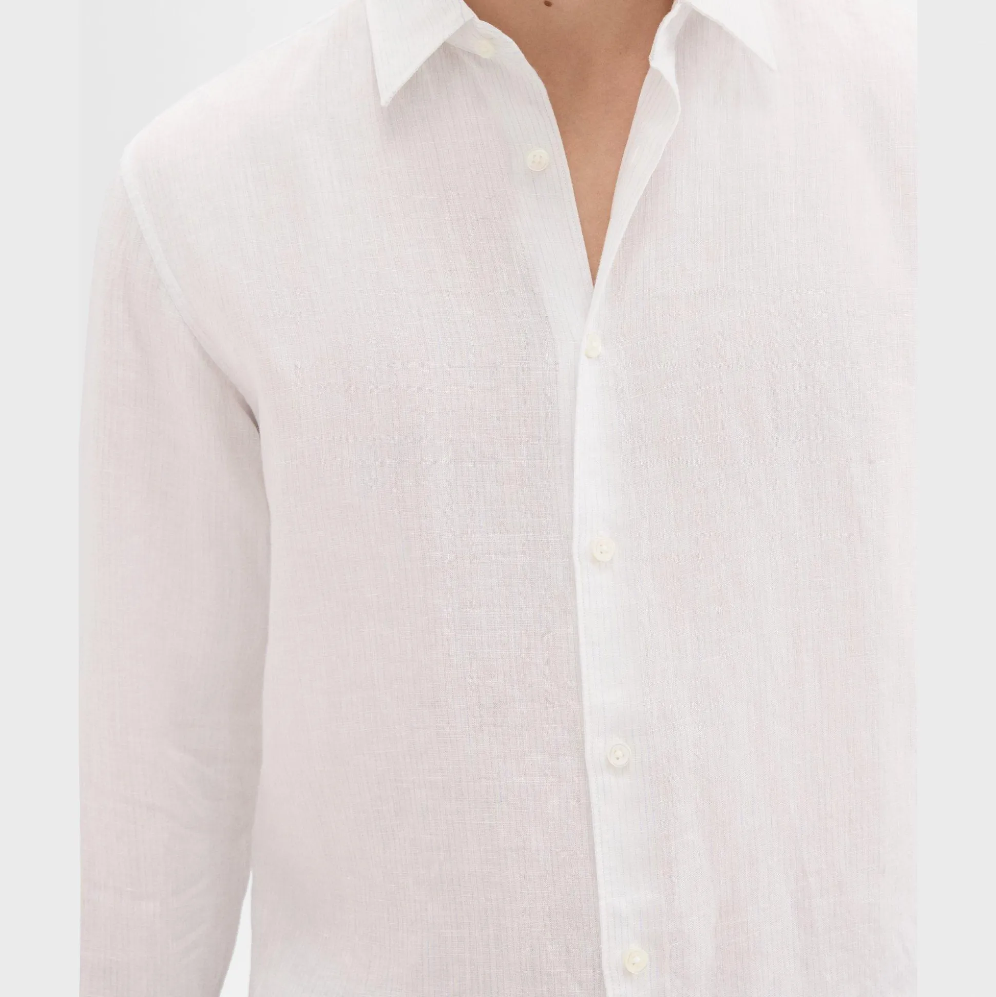Theory Irving Shirt In Relaxed Linen-Men Shirts