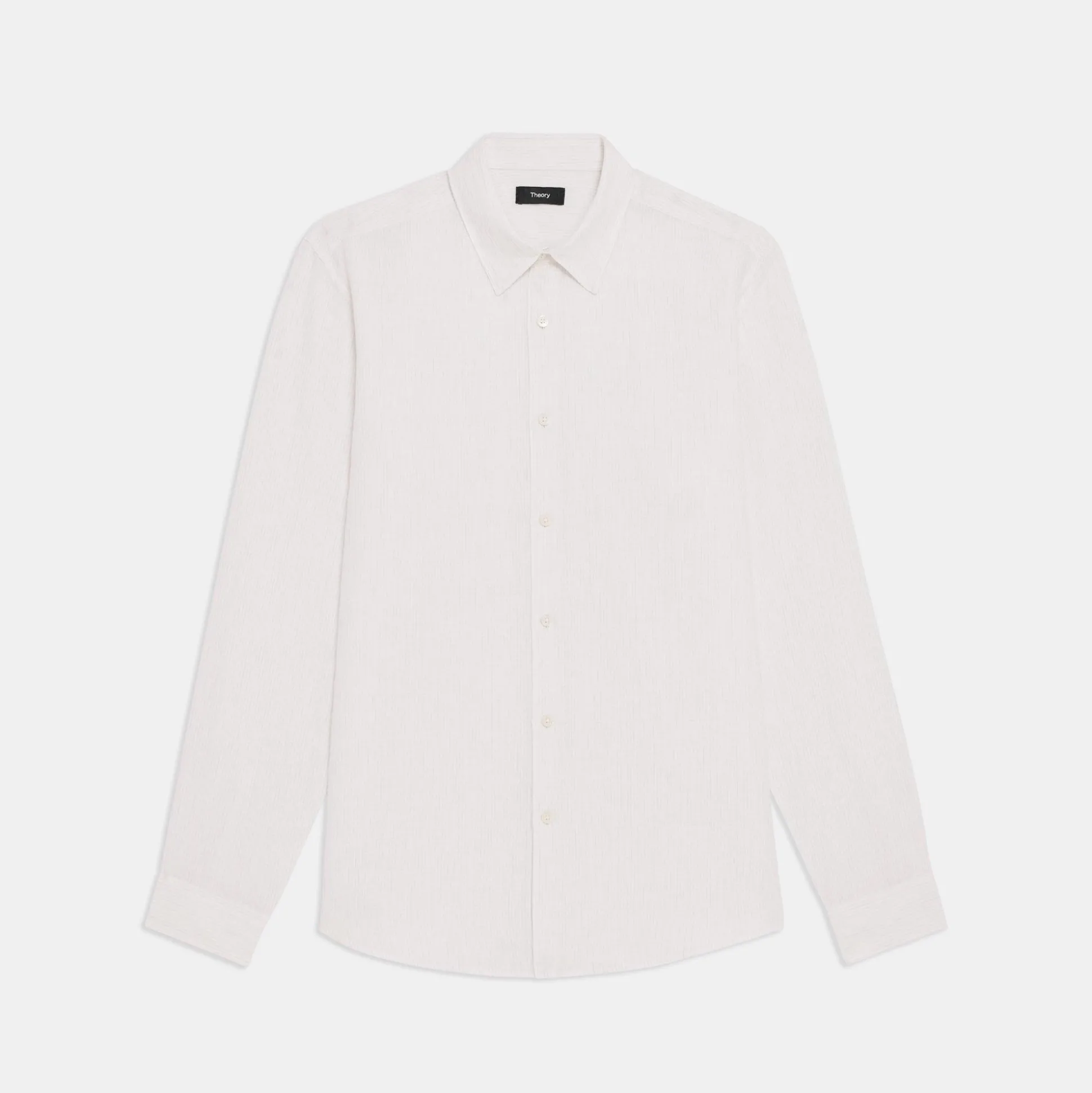 Theory Irving Shirt In Relaxed Linen-Men Shirts