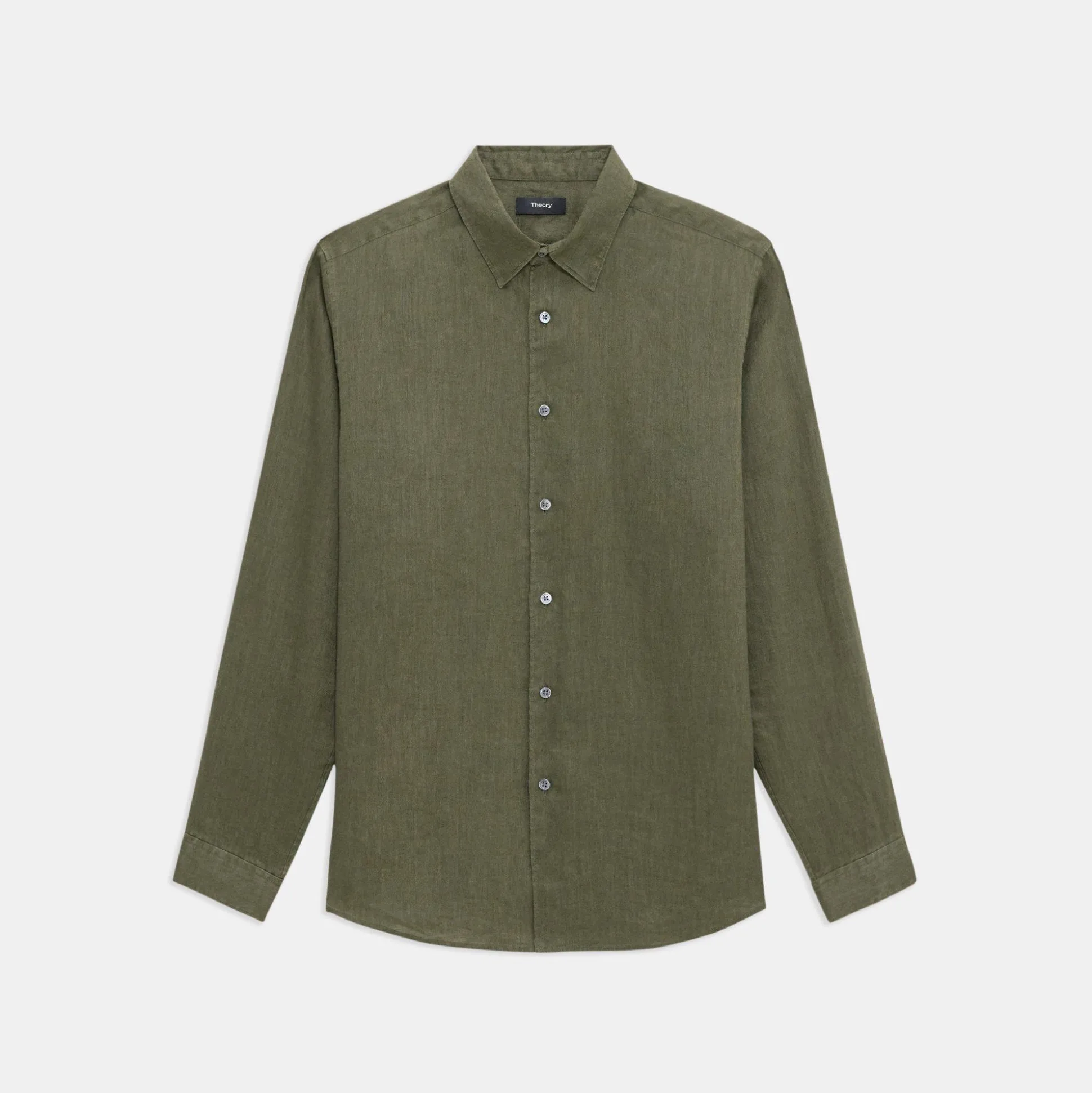 Theory Irving Shirt In Relaxed Linen-Men Shirts