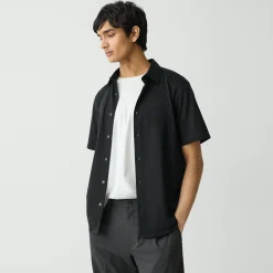 Theory Irving Short-Sleeve Shirt In Structure Knit-Men T-shirts + Polos|Shirts