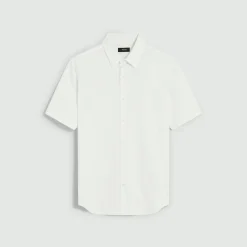 Theory Irving Short-Sleeve Shirt In Structure Knit-Men T-shirts + Polos|Shirts