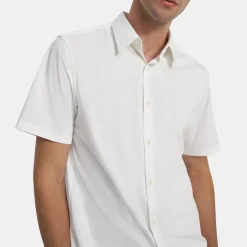 Theory Irving Short-Sleeve Shirt In Structure Knit-Men T-shirts + Polos|Shirts