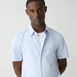 Theory Irving Short-Sleeve Shirt In Structure Knit-Men T-shirts + Polos|Shirts