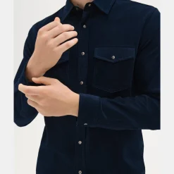 Theory Irving Western Shirt In Cotton Corduroy-Men Shirts
