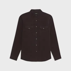 Theory Irving Western Shirt In Cotton Corduroy-Men Shirts