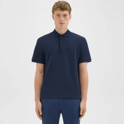 Theory Jocelin Polo Shirt In Studio Knit Jacquard-Men T-shirts + Polos
