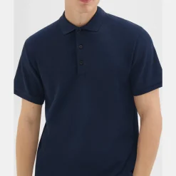 Theory Jocelin Polo Shirt In Studio Knit Jacquard-Men T-shirts + Polos