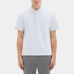 Theory Jocelin Polo Shirt In Studio Knit Jacquard-Men T-shirts + Polos
